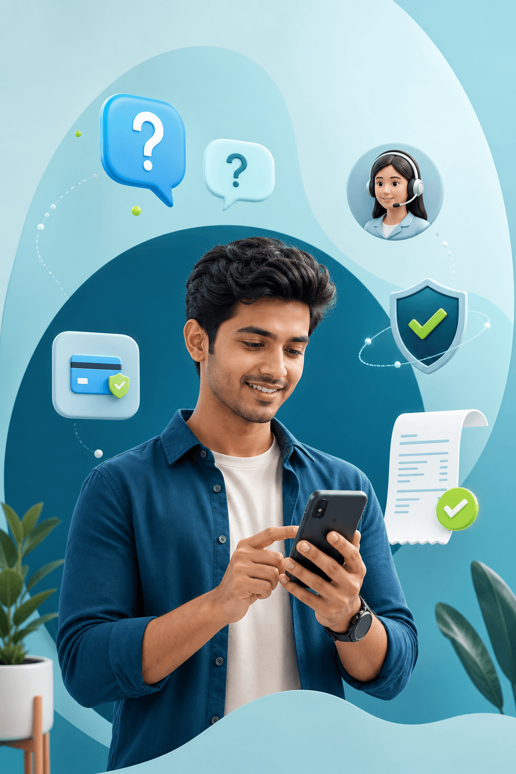 Customer using SaveDost services with payment and support assistance